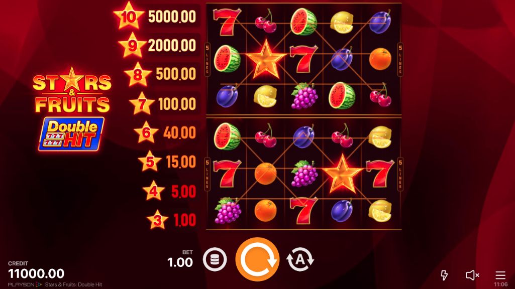 Игра Stars & Fruits: Double Hit