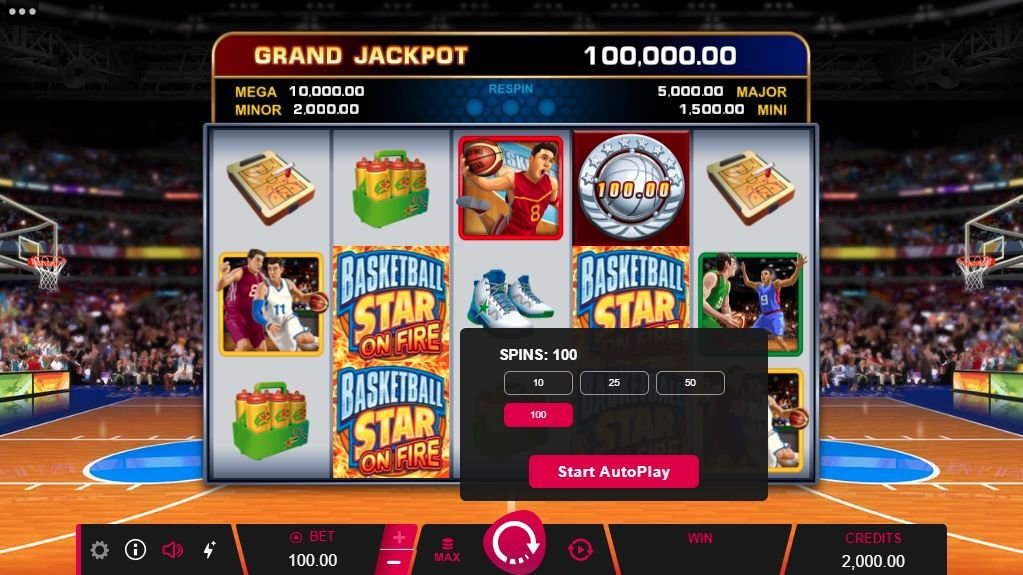 Игра Basketball Star on Fire Slot